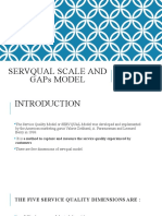 SM - Servqual Scale and Gap Model