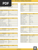 Cheat Sheets - Unreal Engine 5 Editor Cheat Sheet Light Theme