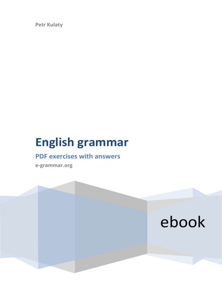 E Grammar Exercises Ebook Demo PDF Languages Foreign Language Studies