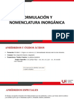 Formulación y Nomenclatura Inorgánica