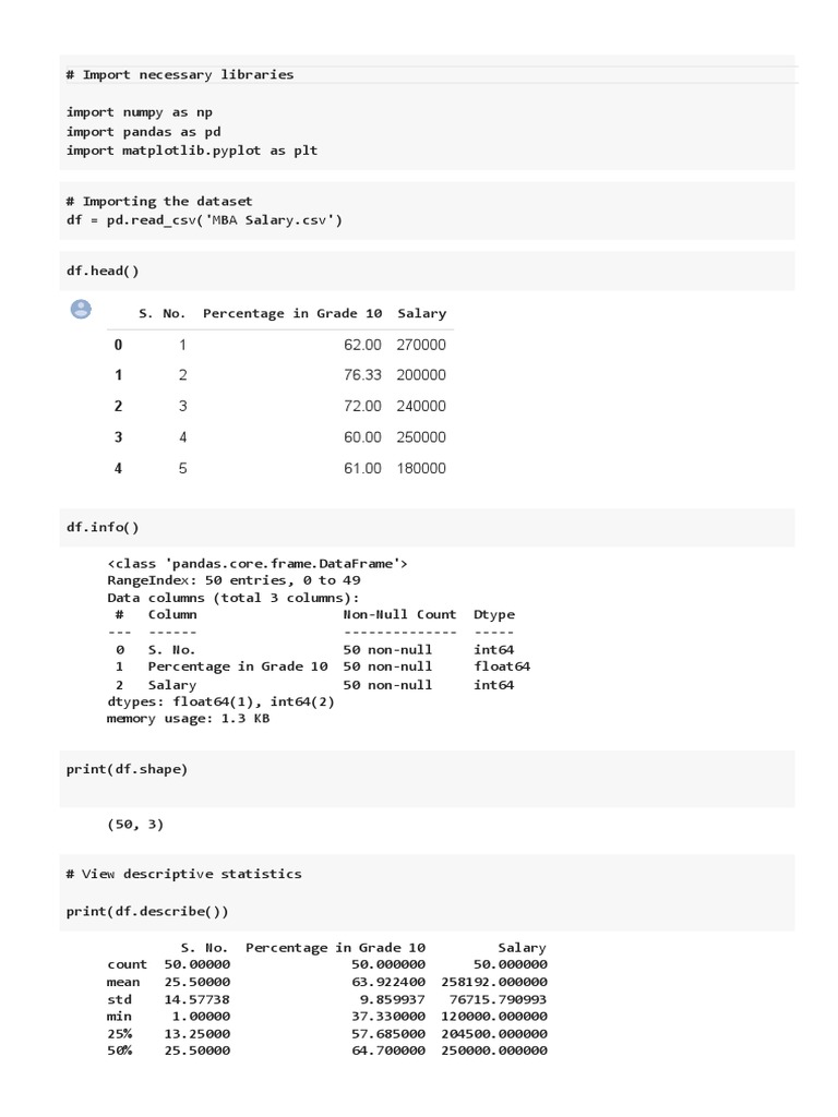 MBA Salary Data Analysis | PDF