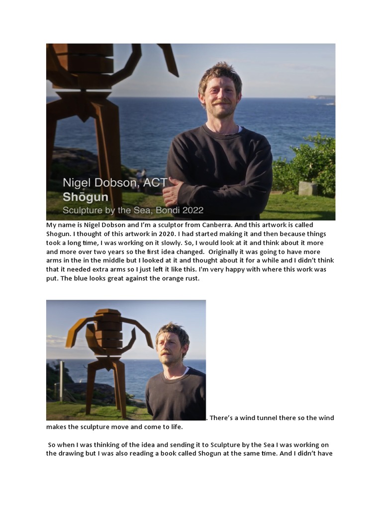 Sculptures by The Sea Worksheet PDF Sculpture