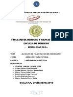 Delito de Falsificacion de Documento