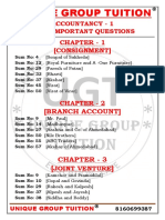 Accountancy-1 Most Important Questions