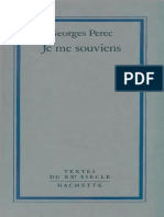 Georges Perec (Je Me Souviens)
