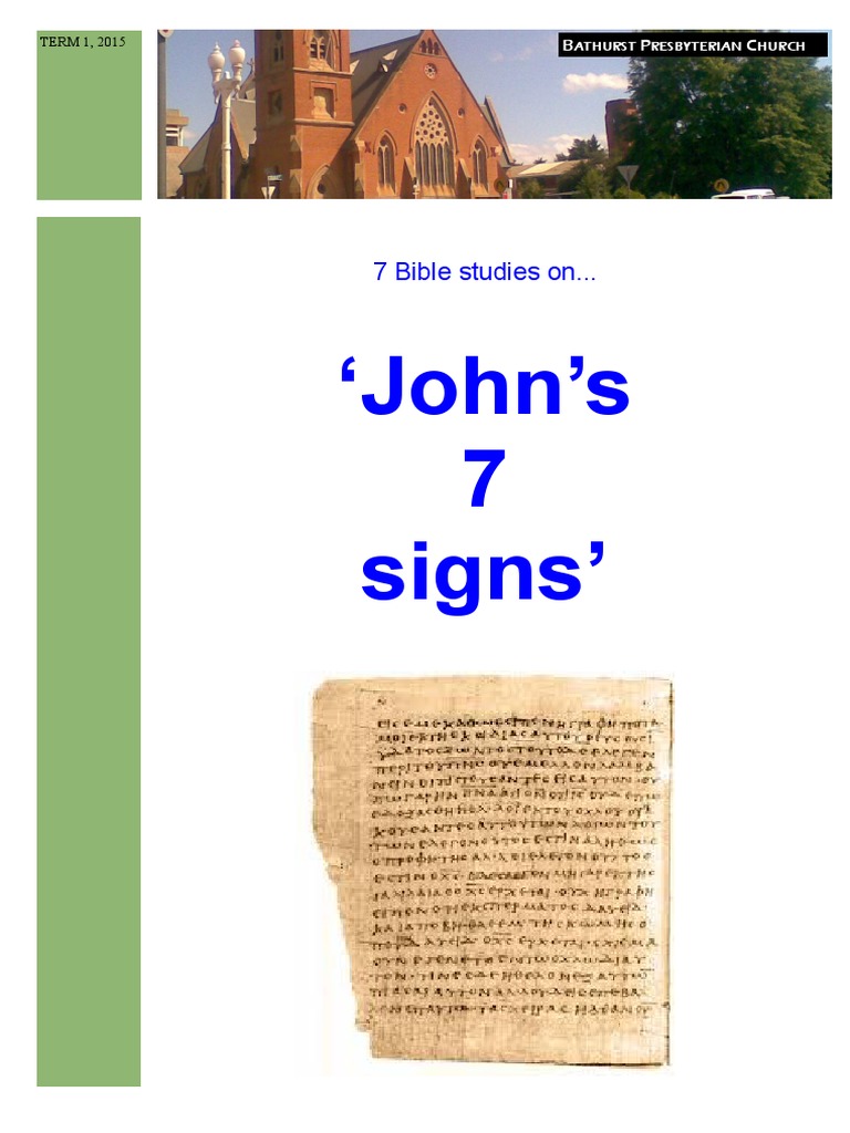 Johns 7 signs pdf gospel of john jesus