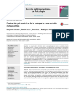 Evaluación Psicométrica de La Psicopatía