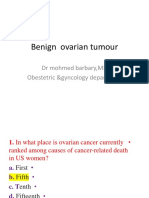 Benign Overian Tumor MCQ