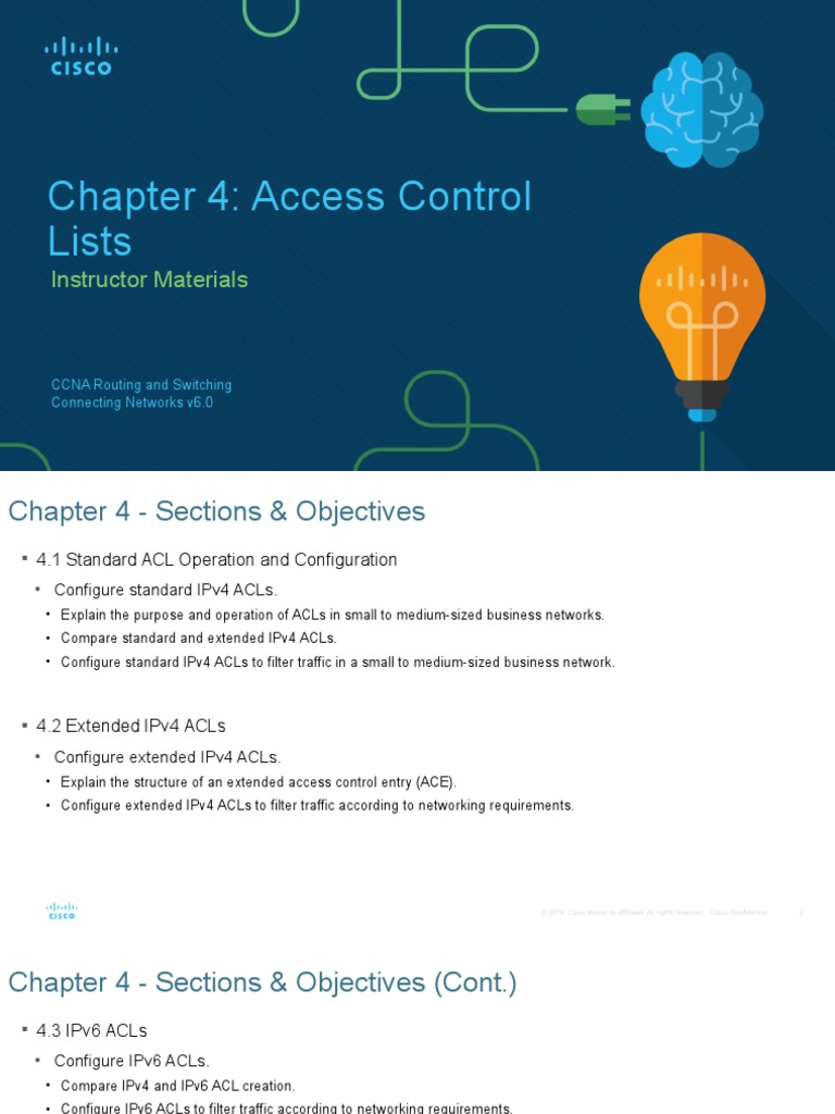 Access Control List | PDF | I Pv6 | Ip Address