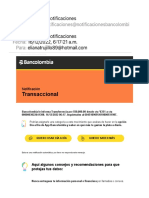 Notificación Transaccional Bancolombia 50,000
