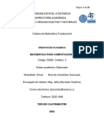 Orientación Académica Matematica para Computación 2