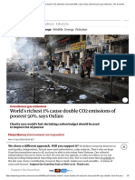 World's Richest 1% Cause Double CO2 Emissions of Poorest 50%, Says Oxfam - Greenhouse Gas Emissions - The Guardian