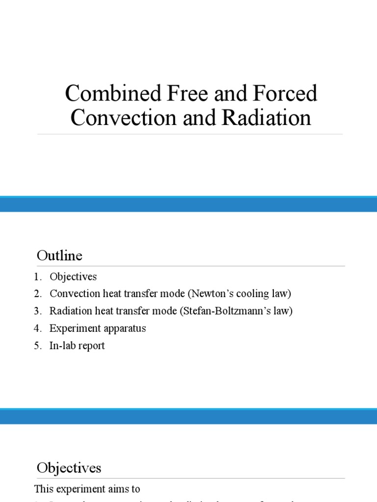 Combined Free and Forced Convection and Radiation | PDF | Heat Transfer ...
