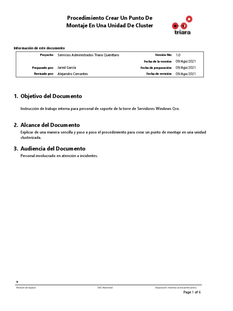 Punto de montaje cluster pdf software microsoft windows