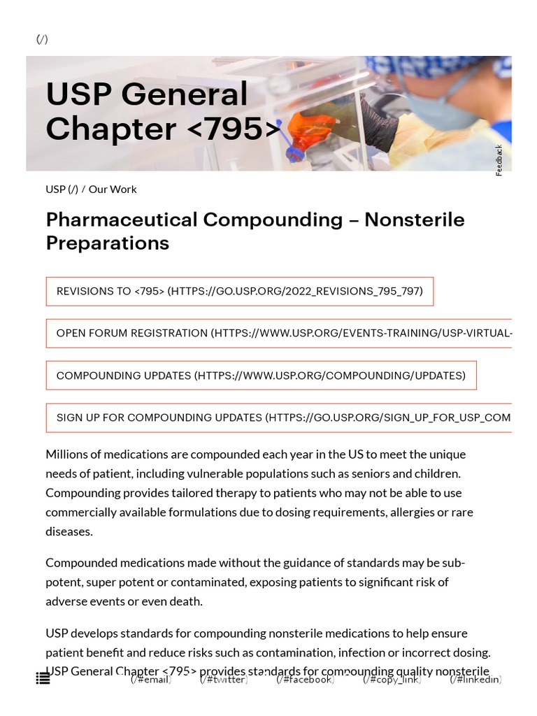 USP General Chapter 795 USP PDF Social Programs Medicine