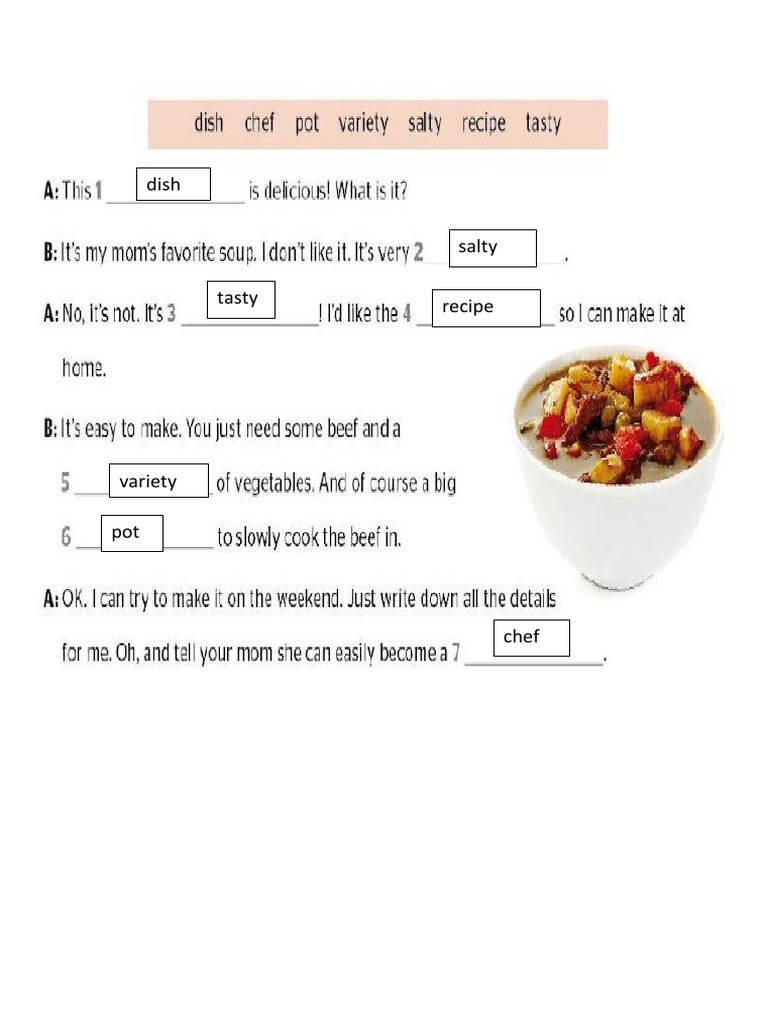 Complete The Dialogue With The Words in The Box | PDF