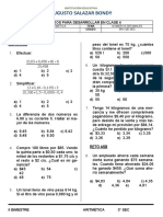 Ficha de Ejercitacion 4 - Ii Bim 3ro de Sec - Números Decimales