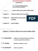 Filière ECO (FSJES Tétouan) Sections A Et B Semestre 1 Module Analyse Mathématique Chapitres 1,2,3, 4 2020-2021