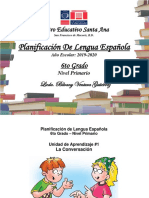 Planificación. Anual Lengua Española Sexto Grado