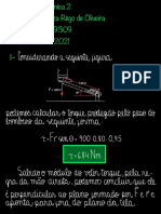 2° Prova de Mecânica 2 - Cálculos de torque, densidade, empuxo e equações de Bernoulli