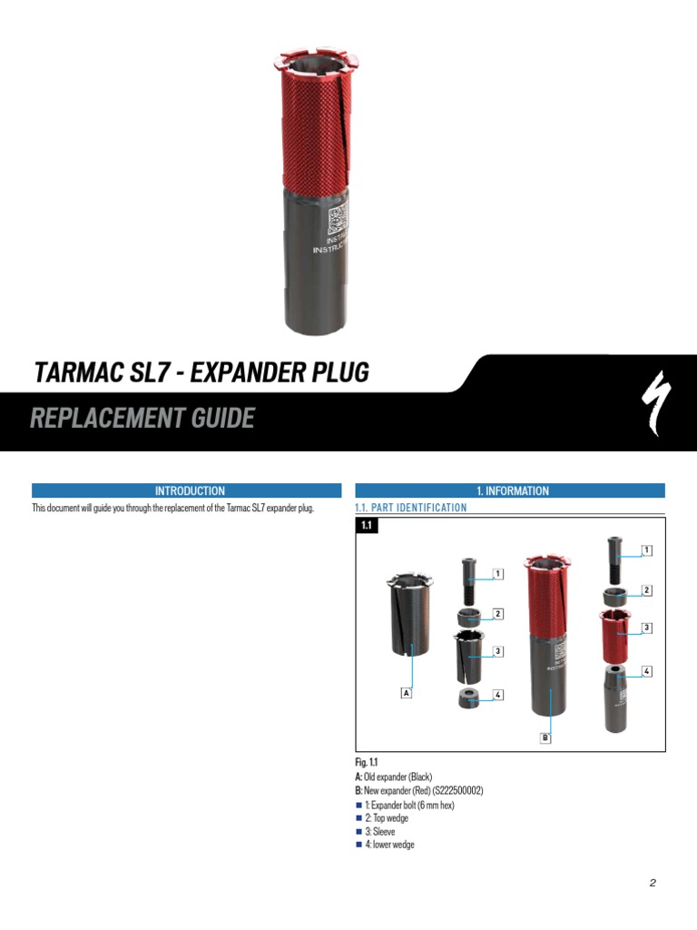 TARMAC_SL7_EXPANDER_PLUG_REPLACEMENT_GUIDE PDF Screw Mechanical