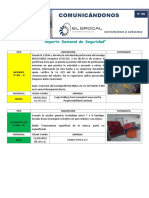 Reporte semanal seguridad mina Marcapunta