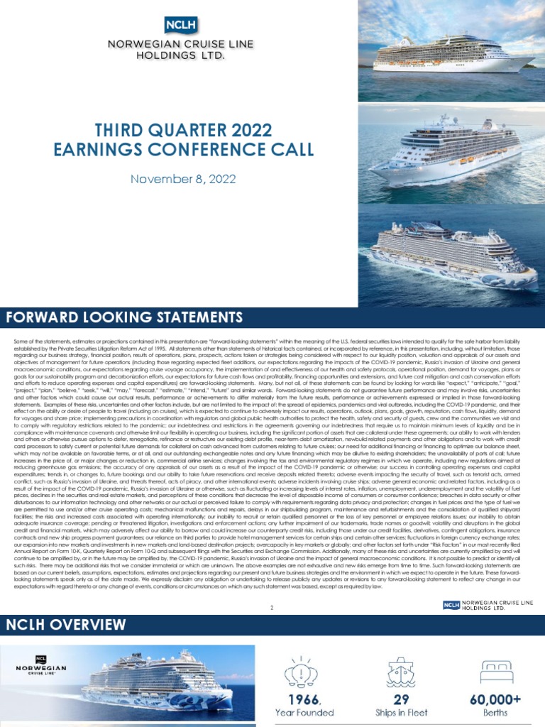 NCLH Q3 2022 Earnings Call Presentation Final For Distribution PDF