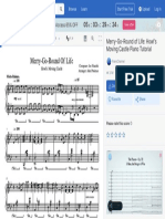Merry-Go-Round of Life Howl's Moving Castle Piano Tutorial Sheet Music For Piano (Solo)
