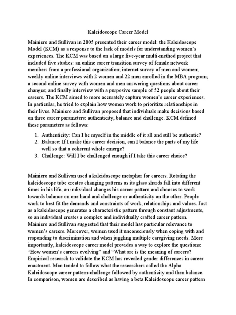 Women's Career Patterns Explored | PDF | Theory | Gender