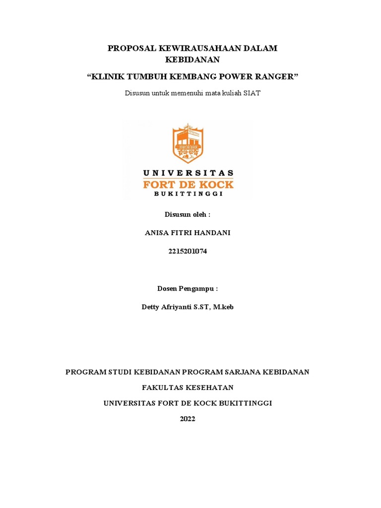 Klinik Tumbuh Kembang Power Ranger | PDF | Bisnis