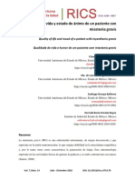 Calidad de Vida y Estado de Ánimo de Un Paciente Con Miastenia Gravis