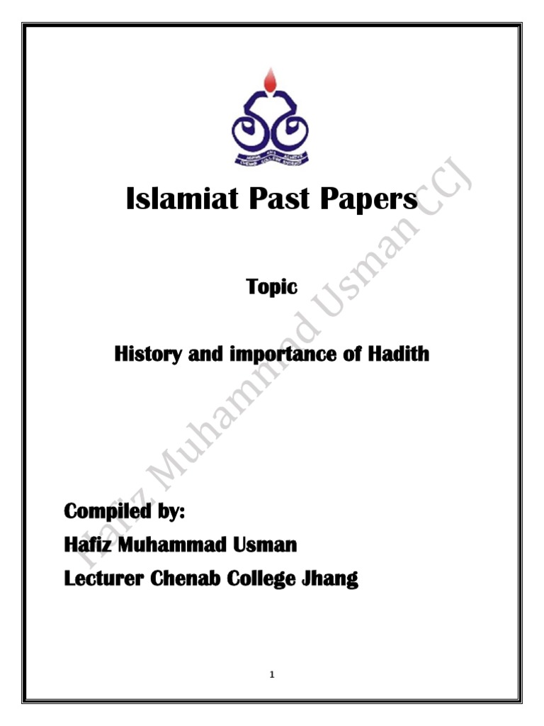 histtory-and-importance-of-hadith-pdf-hadith-quran