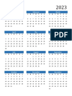 2023 Calendar Month View