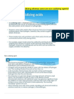 Why Are Some Acids Oxidizing Whereas Some Are Non