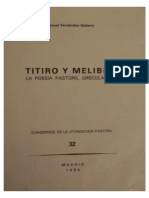 Titiro y Melibeo, Poesía Pastoril Grecolatina