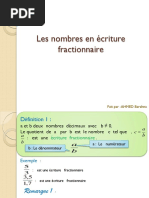 Nombres en Ecriture Fractionnaire Cours Ma