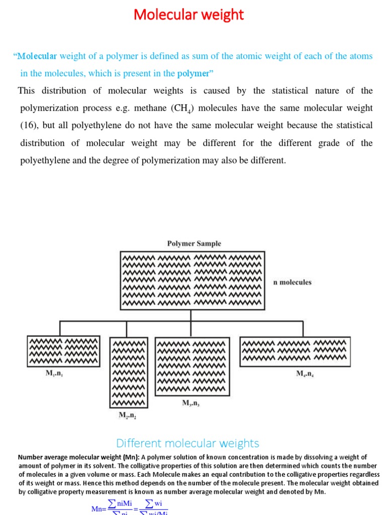 4 Molecular Weight | PDF | Polymers | Chemistry