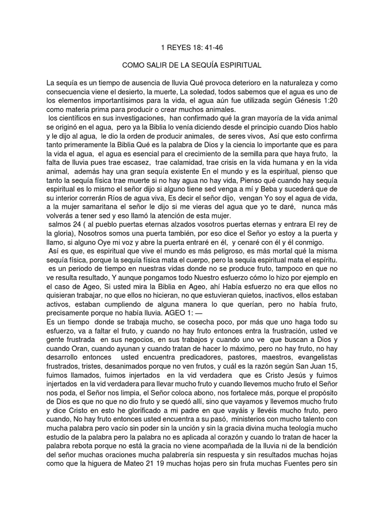 Cómo superar la sequía espiritual | PDF | Lluvia | Vida