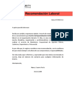 Recomendación laboral 13 días monitoreo