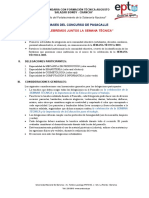 Bases para Pasacalle Por Semana Técnica