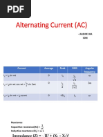 Alternating Current (AC) : - Aashik Jha IOM