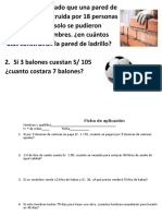 Pared de ladrillos construida por 6 hombres en cuántos días