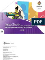 Programa "Educación Sociocomunitaria en Casa para Personas Con Discapacidad