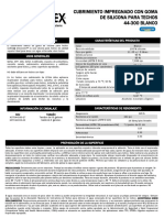 CUBRIMIENTO IMPREGNADO CON GOMA DE SILICONA PARA TECHOS - BLANCO - KST044300 PDS 4.2017 - ES-US - Updated - 06.26.2019