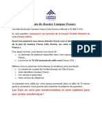 Frais de Dossier Campus France Côte D'ivoire - Maj Septembre 2021