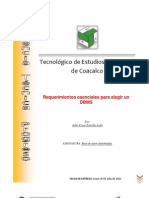 Requisitos DBMS