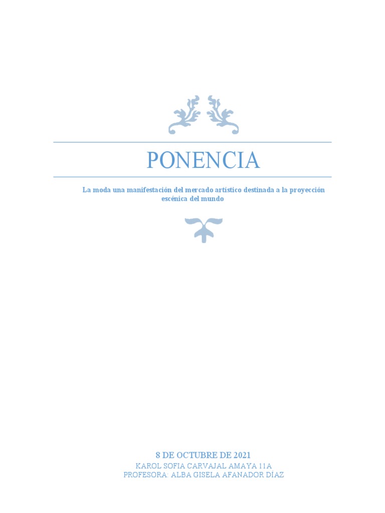 Ejemplo de Un Ponencia | PDF | Moda | Ropa