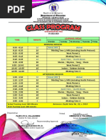 Class Program Matatag Curriculum | PDF
