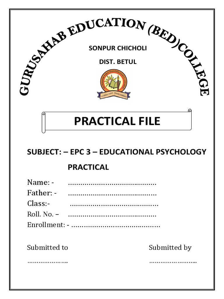 Bed Practical Page | PDF | Games & Activities