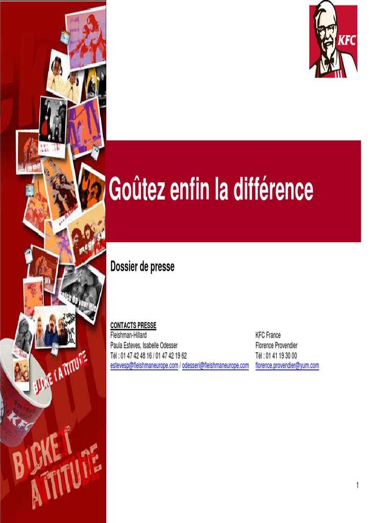 KFC Goûter Enfin La Différence | PDF | Nourriture et boisson